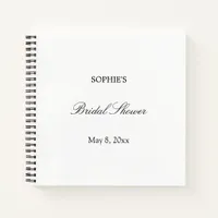 Minimalist Script Bridal Shower Guest Book