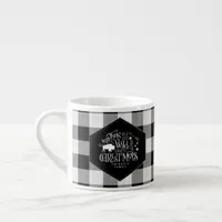 Wild Wonderful Christmas Black Buffalo Plaid ID604 Espresso Cup