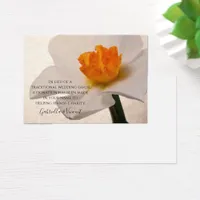 White Spring Daffodil Wedding Charity Card