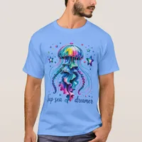  Deep Sea Dreamer Jellyfish Art T-Shirt