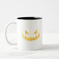 Pumpkin Face Two-Tone Coffee Mug