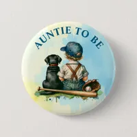 Auntie To Be | Cute Baby Shower  Button