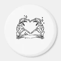 Skeleton Hand Heart Funny Design Magnet