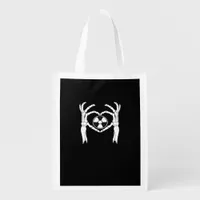 Radiology X-Ray Tech Heart Shaped Skeleton Hands D Grocery Bag