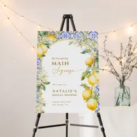 Italian Lemon Main Squeeze Bridal Shower Welcome Foam Board