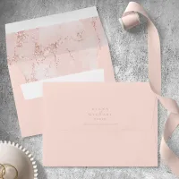 Stone Glitter Wedding Rose Gold ID647 Envelope