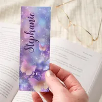 Butterfly Glitter Sparkle Purple Bookmarks