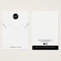 Add Your Logo Necklace Earrings Display Card