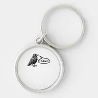 F-Caw-F Funny Crow Raven Pun F-Off Subtle F-Bomb Keychain