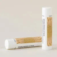 Gold Glitter Sunflower Mother's Day Salmon Lip Balm