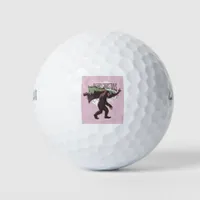 Bigfoot Merry Christmas Golf Balls