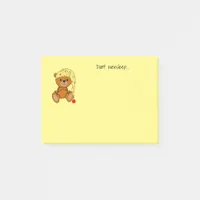 Cute Teddy bear with sleeping cap Post-it Notes