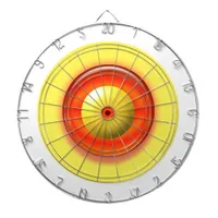 Dart Board - Yellow and Red Concentric Circles