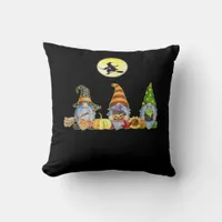 Happy Fall Y’all Cute Halloween Gnomes It’s Fall Y Throw Pillow