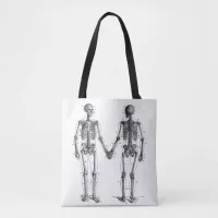 Vintage Skeletons Diagram with Numbered Bones Tote Bag