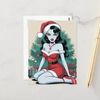 Retro Mrs. Claus Pinup Christmas Sexy  Postcard