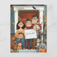 Creepy Halloween Family Postcard