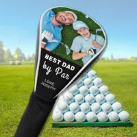 Best Dad By Par Father's Day Custom Photo Golf Head Cover