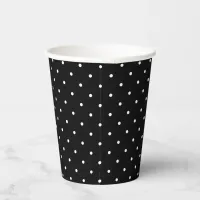 Tiny White Dots on Black Paper Cups