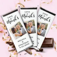 Love & Thanks Personalized Photo Wedding Hershey Bar Favors