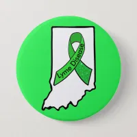 Lyme Disease in Indiana Awareness Ribbon Button