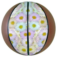 Colorful daisy pattern - pastel basketball