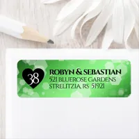 Elegant 38th Emerald Wedding Anniversary Label
