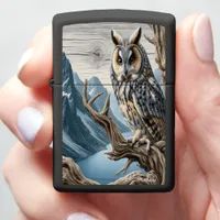 Long-Eared Owl Sentinel of the Winding River Zippo Lighter