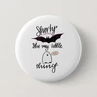 Shorty Batty Funny Retro Button