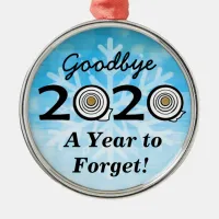 Goodbye 2020 A Year to Forget Toilet Paper Metal Ornament