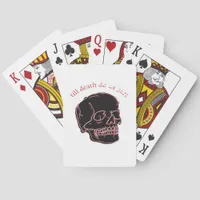 Till Death Do Us Part - Glitch Skull With Funny Te Poker Cards
