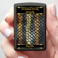 Unique snakeskin with intricate patterns zippo lighter