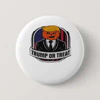Trumpkin Or Treat Halloween - Political Costume Cl Button