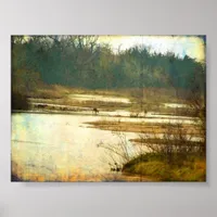 Deer on the Platte River near Kearney, Nebraska Poster