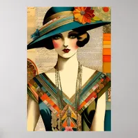 Vintage Fashion Woman Poster