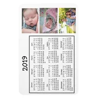 Personalized Photo Mini Magnet Calendar 2018