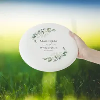 Eucalyptus Greenery Monogram Wedding Wham-O Frisbee