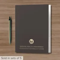 Professional Gold Initial Logo Pocket Folder