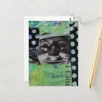 Black and White Face Postcard