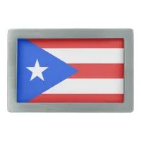 Puerto Rico Flag Rectangular Belt Buckle