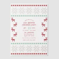Peppermint Cream Ugly Sweater Christmas Party Vellum Invitations