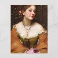  Renaissance Princess in an autumn  Postcard