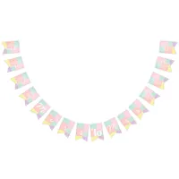 Miss to Mrs. Retro Ice Cream Bridal Shower  Bunting Flags