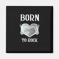 Skeleton Hands Grey Heart Modern Aesthetic Magnet