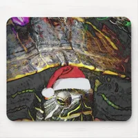 Christmas Turtle Mouse Pad