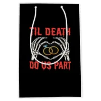 Halloween Engagement Til Death Do Us Part Skeleton Medium Gift Bag