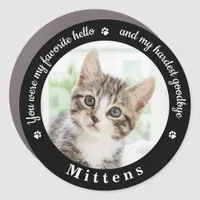 Favorite Hello Custom Photo Pet Cat Memorial Car Magnet