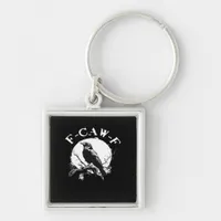 Crow F-Caw-F Funny Bird Aesthetic Casual Keychain