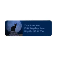 Moonlit Cat Label