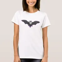 Purple Faux Glitter Bat Shirt